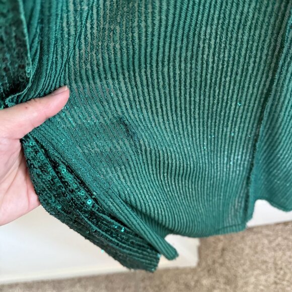 Revolve NBD Elektra Gown Party Dress Emerald Green Kelly sequins maxi sz small - Picture 8 of 16